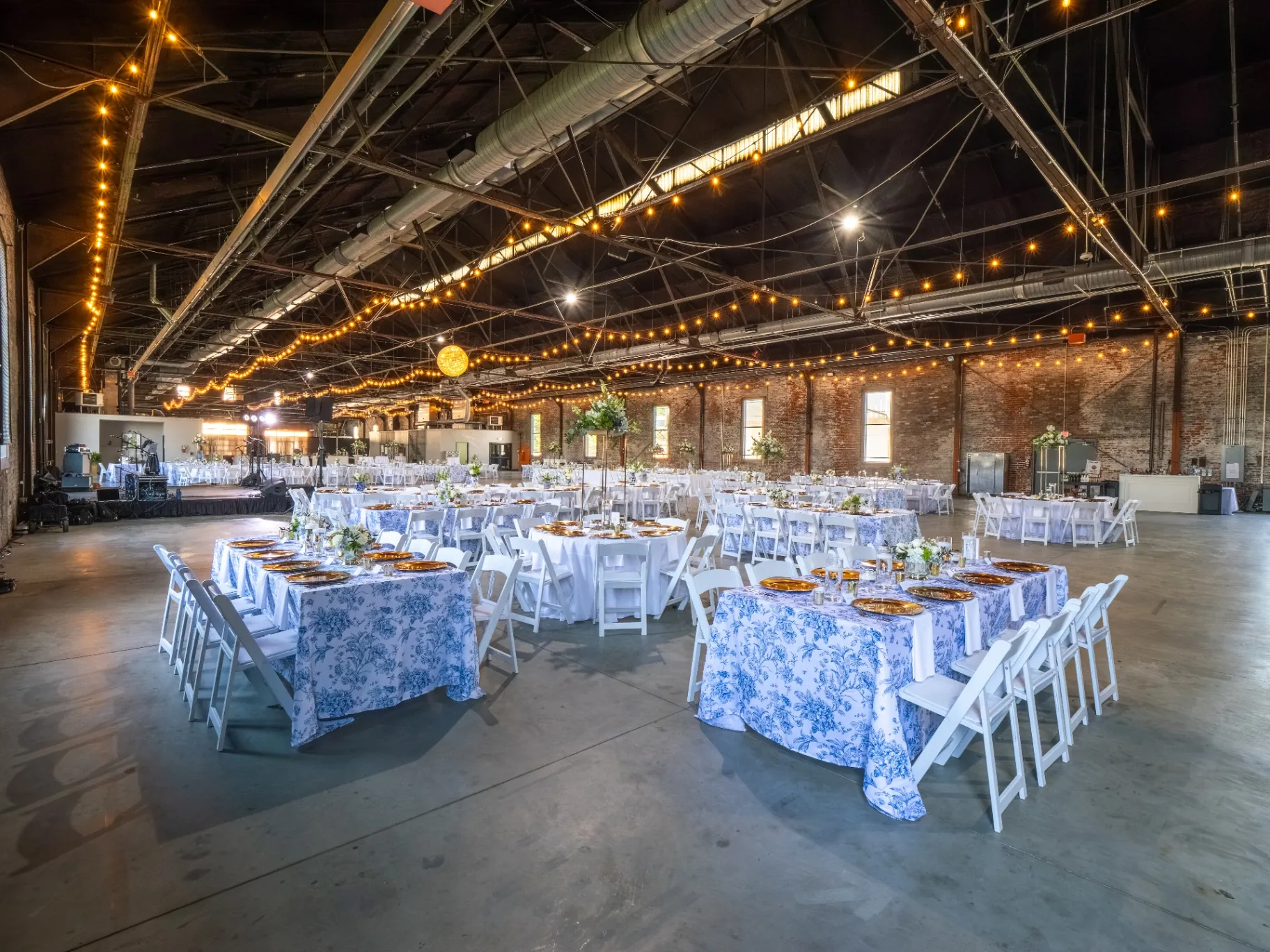 Reception setup in the main hall